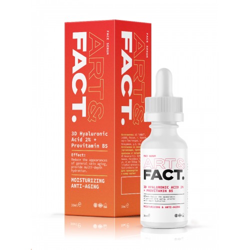 Сыворотка для лица с гиалуроновой кислотой ART&FACT (3D Hyaluronic Acid 2% + Provitamin B5), 30ml