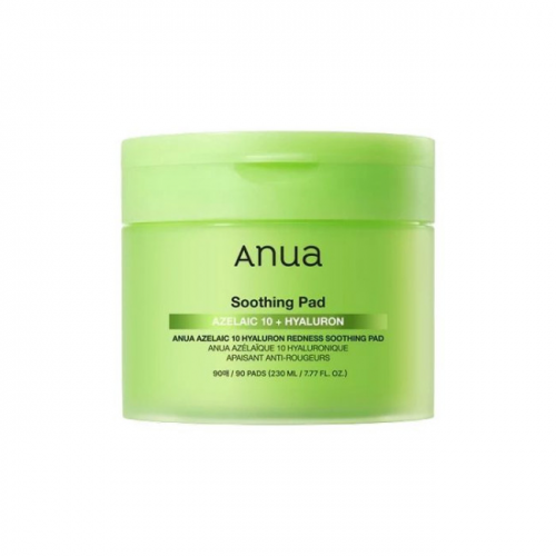 Успокаивающие пэды для лица с азелаиновой кислотой Anua Azelaic Acid 10 Hyaluron Redness Soothing Pad, 90 шт. Успокаивающие пэды для лица с азелаиновой кислотой Anua Azelaic Acid 10 Hyaluron Redness Soothing Pad, 90 шт.