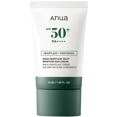 Успокаивающий солнцезащитный крем с хауттюйнией Anua Heartleaf Silky Moisture Sun Cream SPF50+PA++++, 50 мл. Успокаивающий солнцезащитный крем с хауттюйнией Anua Heartleaf Silky Moisture Sun Cream SPF50+PA++++, 50 мл.