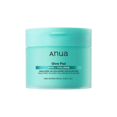 Увлажняющие пэды для лица с ПДРН Anua PDRN 100 Hyaluronic Acid Glow Pad, 60 шт