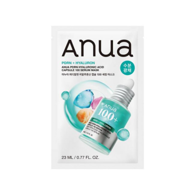 Увлажняющая тканевая маска для лица с ПДРН Anua PDRN Hyaluronic Acid Capsule 100 Serum Mask Sheet, 23 мл.