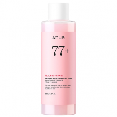 Тонер-эссенция с персиком для гладкой и сияющей кожи Anua Peach 77 Niacin Essence Toner