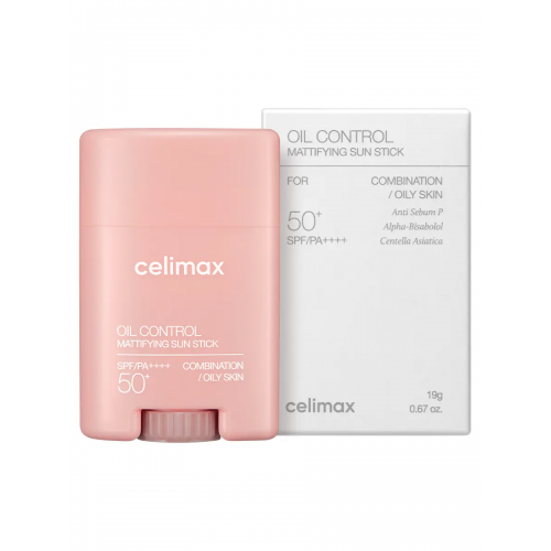 Матирующий солнцезащитный стик Celimax Oil Control Mattifying Sun Stick SPF50+ PA++++, 19 г.