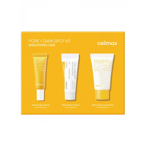 Набор миниатюр сыворотка + крем + солнцезащитный крем Celimax Pore+Dark Spot Brightening Kit SPF50, 10+7+10 мл. Набор миниатюр сыворотка + крем + солнцезащитный крем Celimax Pore+Dark Spot Brightening Kit SPF50, 10+7+10 мл.