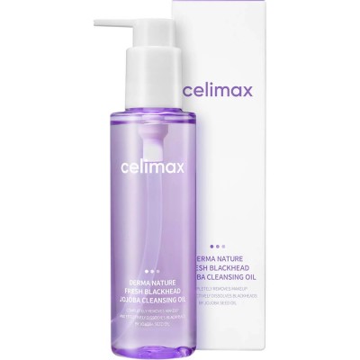 Гидрофильное масло от чёрных точек CELIMAX Derma Nature Fresh Blackhead Jojoba Cleansing Oil, 150 мл.