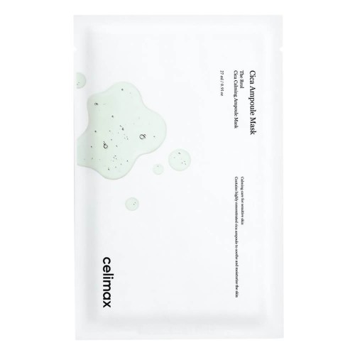 Маска тканевая успокаивающая на основе центеллы CELIMAX The Real Cica Calming Ampoule Mask, 27 мл.