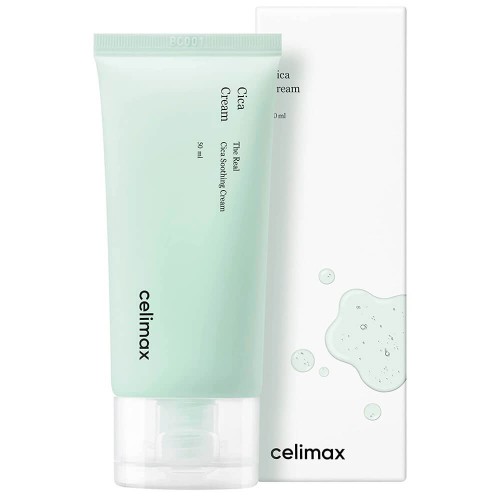 Крем успокаивающий на основе центеллы CELIMAX The Real Cica Soothing Cream, 50 мл.