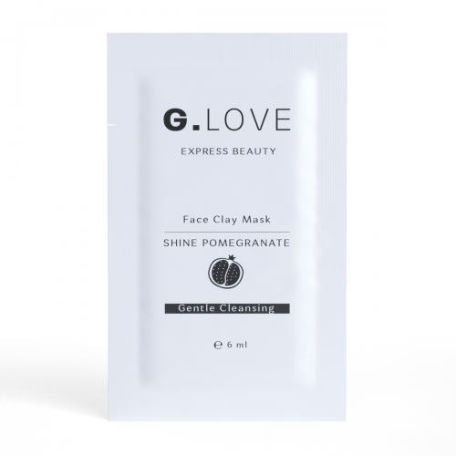 Маска для лица глиняная G.LOVE Face Clay Mask SHINE POMEGRANATE, 6 мл.