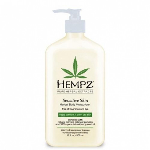 Молочко для тела увлажняющее для чувствительной кожи Hempz Sensitive Skin Herbal Moisturizer, 500 мл.