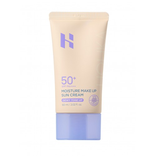 Солнцезащитный крем для лица + увлажняющая база под макияж с тонирующим эффектом Holika Holika Moisture Make Up Sun Cream Dewy Tone Up SPF 50+ PA++++