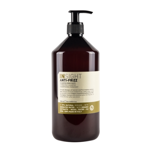 Шампунь для дисциплины непослушных ивьющихся волос INSIGHT ANTI-FRIZZ Hydrating Shampoo, 900 мл.