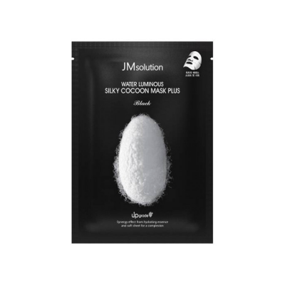 Маска для упругости кожи с протеинами шелка JMSolution Water Luminous Silky Cocoon Mask Black, 35 мл.