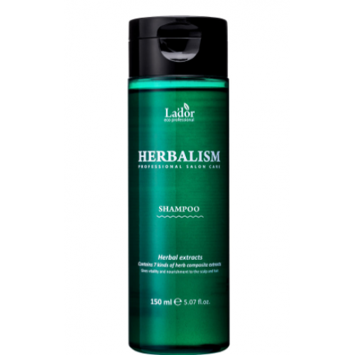 Слабокислотный травяной шампунь с аминокислотами Lador Herbalism Shampoo, 150 мл.
