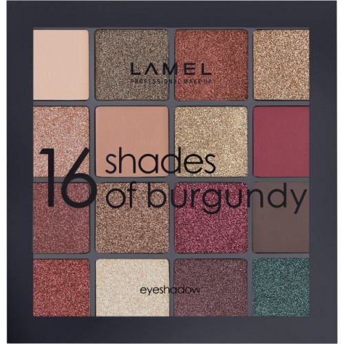 Палетка теней для век LAMEL 16 Shades of Burgundy 16-2