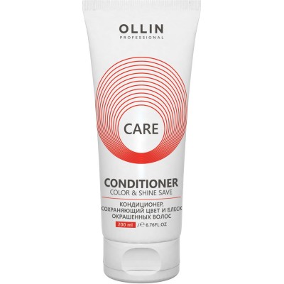 Кондиционер, сохраняющий цвет и блеск окрашенных волос OLLIN Professional CARE Color&Shine Save Conditione, 200 мл.