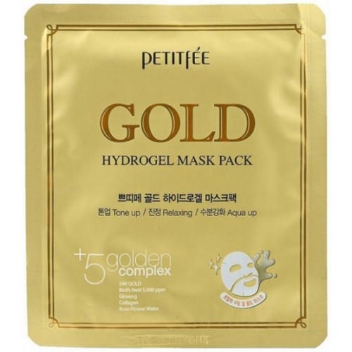 Маска для лица гидрогелевая с золотом Petitfee Gold Hydrogel Mask
