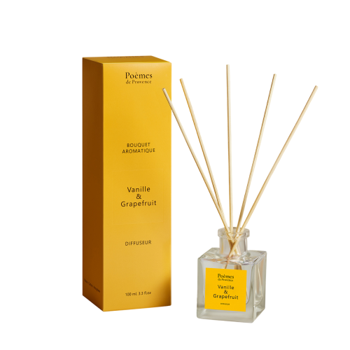 Аромадиффузор "ВАНИЛЬ&ГРЕЙПФРУТ" Poemes De Provence Vanille & Grapefruit Diffuser, 100 мл.