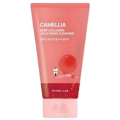 Очищающий гель-маска с экстрактом камелии и коллагеном Round Lab Deep Collagen Jelly Mask Cleanser, 150 мл.
