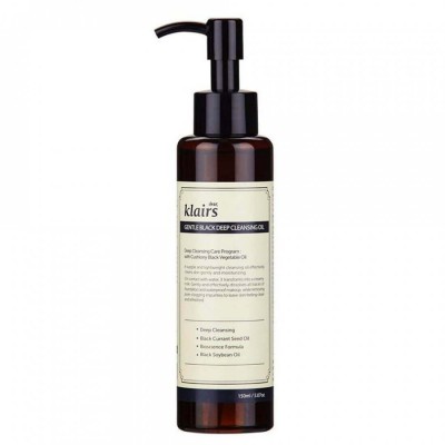 Масло для лица гидрофильное Dear Klairs Gentle Black Deep Cleansing Oil, 150 мл.